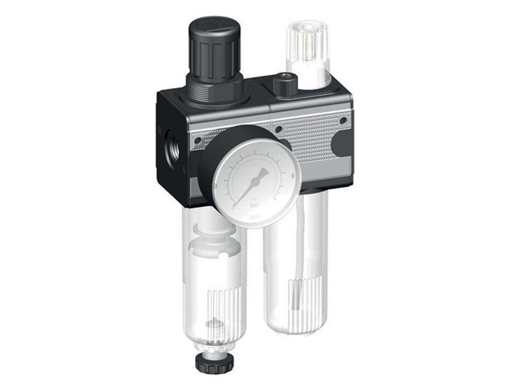 FRL 2 Partes G1/4'' 1200l/min 0.1-3.0bar/1-44psi Auto (Cerrado Sin Presión) Policarbonato Multifix 1