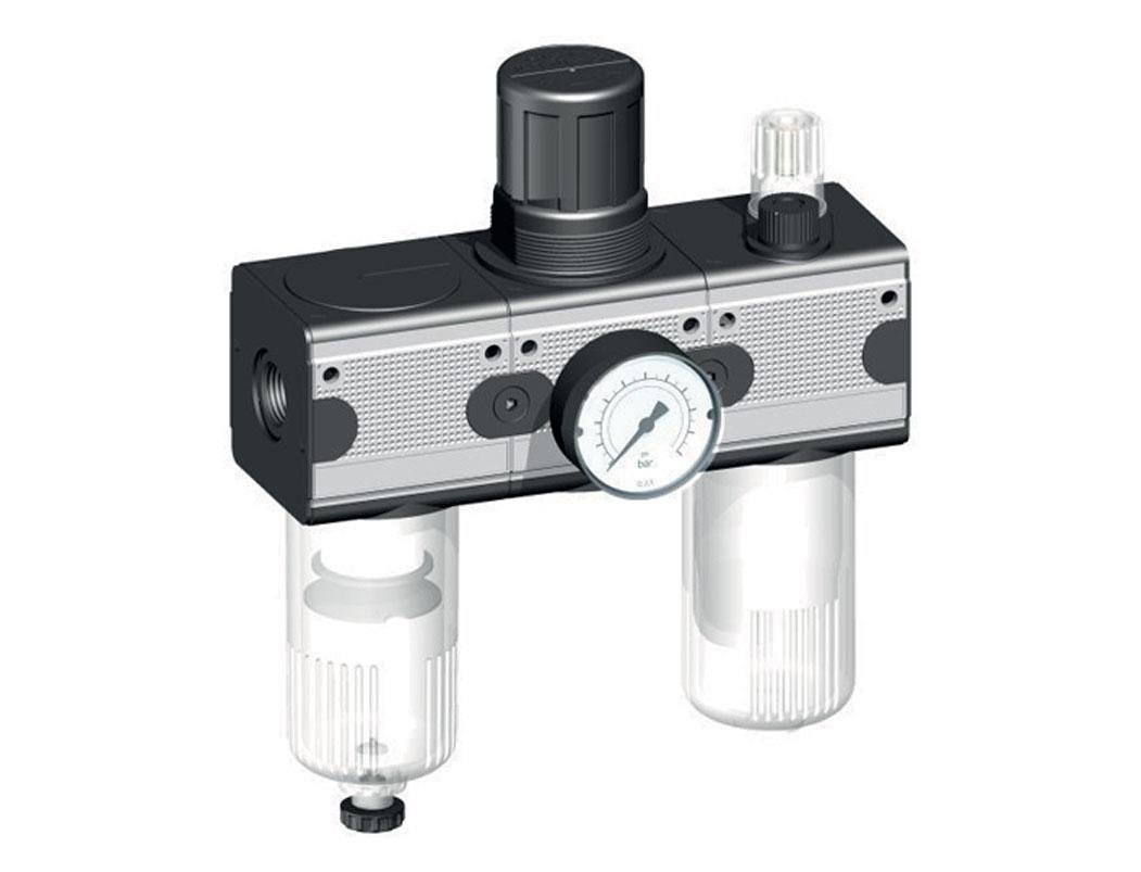 FRL 3 Partes G3/4'' 5800l/min 0.5-10.0bar/7-145psi Jaula Protectora Automática Policarbonato Multifix 2