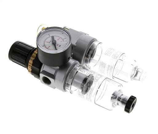 FRL 2 Partes G1/4'' 350l/min 0.5-10.0bar/7-145psi Semi-Auto Policarbonato Estándar 0