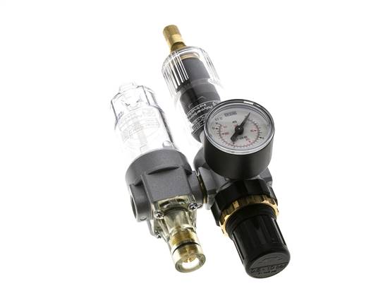 FRL 2 Partes G1/4'' 350l/min 0.5-10.0bar/7-145psi Auto Policarbonato Estándar 0