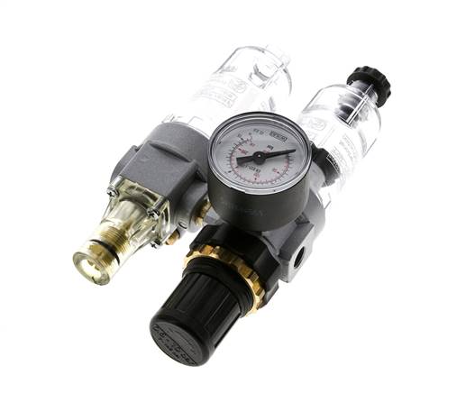 FRL 2 Partes G1/8'' 350l/min 0.5-10.0bar/7-145psi Semi-Auto Policarbonato Estándar 0