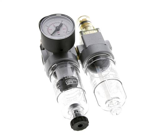 FRL 2 Partes G1/4'' 350l/min 0.5-10.0bar/7-145psi Semi-Auto Policarbonato Estándar 0