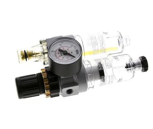 FRL 2 Partes G1/8'' 350l/min 0.5-16.0bar/7-232psi Semi-Auto Policarbonato Estándar 0