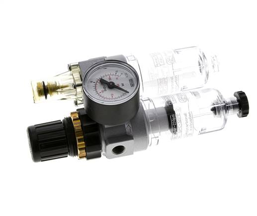 FRL 2 Partes G1/8'' 350l/min 0.5-10.0bar/7-145psi Semi-Auto Policarbonato Estándar 0