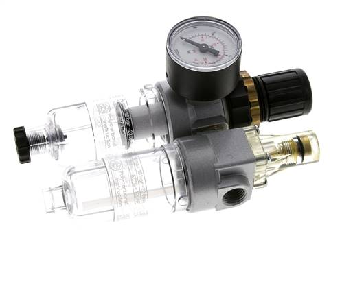 FRL 2 Partes G1/4'' 350l/min 0.5-10.0bar/7-145psi Semi-Auto Policarbonato Estándar 0