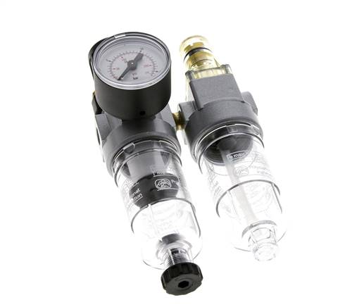 FRL 2 Partes G1/8'' 350l/min 0.5-10.0bar/7-145psi Semi-Auto Policarbonato Estándar 0