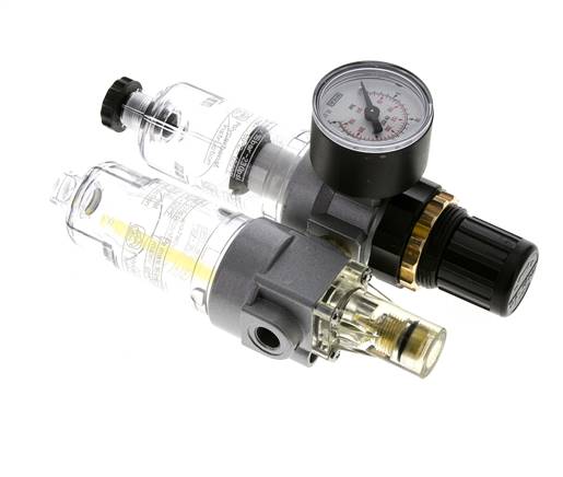 FRL 2 Partes G1/8'' 350l/min 0.5-16.0bar/7-232psi Semi-Auto Policarbonato Estándar 0