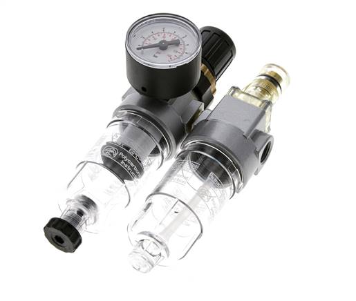 FRL 2 Partes G1/4'' 350l/min 0.5-6.0bar/7-87psi Semi-Auto Policarbonato Estándar 0