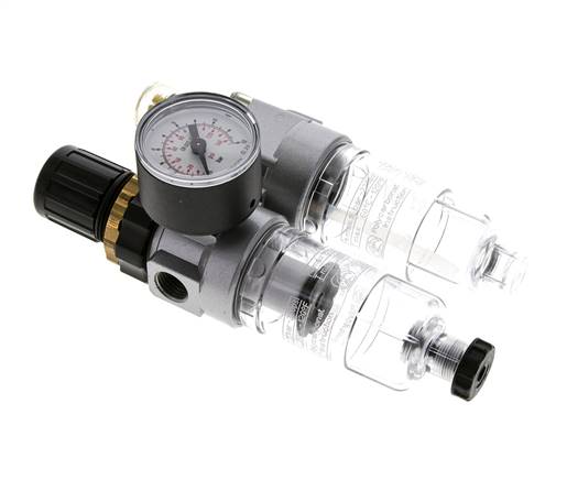 FRL 2 Partes G1/4'' 350l/min 0.5-6.0bar/7-87psi Semi-Auto Policarbonato Estándar 0
