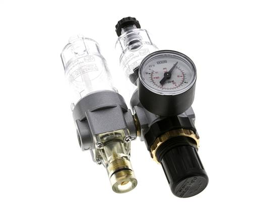 FRL 2 Partes G1/4'' 350l/min 0.5-10.0bar/7-145psi Semi-Auto Policarbonato Estándar 0