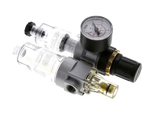 FRL 2 Partes G1/4'' 350l/min 0.5-16.0bar/7-232psi Semi-Auto Policarbonato Estándar 0