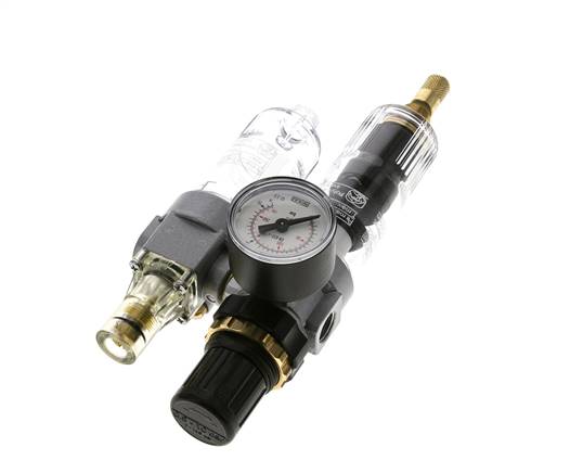 FRL 2 Partes G1/4'' 350l/min 0.5-10.0bar/7-145psi Auto Policarbonato Estándar 0