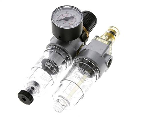 FRL 2 Partes G1/4'' 350l/min 0.5-16.0bar/7-232psi Semi-Auto Policarbonato Estándar 0