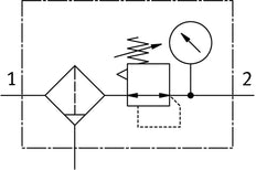 Festo Filtro Regulador G1/4'' 0,5-12bar 1400l/min 40µm Mini - 159631
