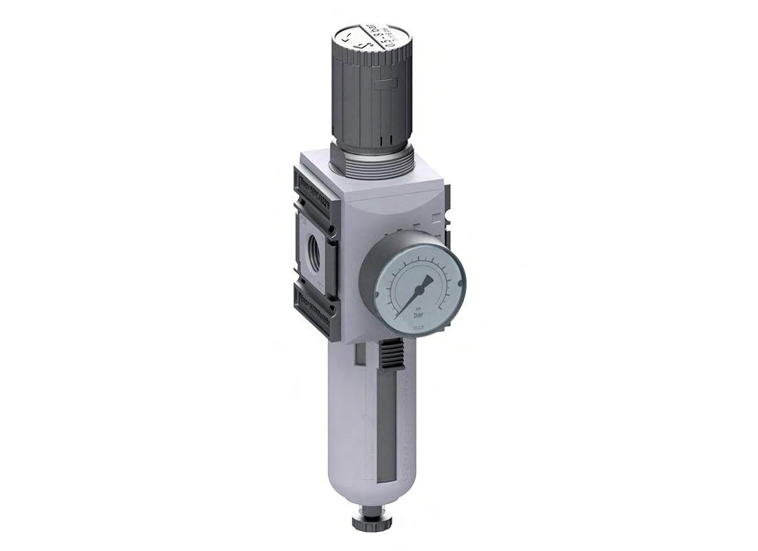 Filtro-regulador G1/2'' 5200l/min 0.1-2.0bar/1-29psi Semi-Auto Metal Futura 2