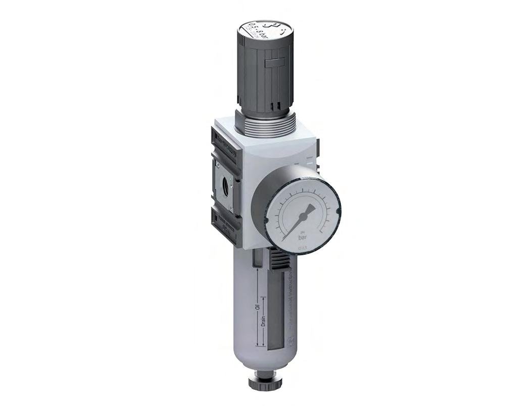 Filtro regulador G3/8'' 2500l/min 0,5-8,0bar/7-116psi Seguridad Futura 1