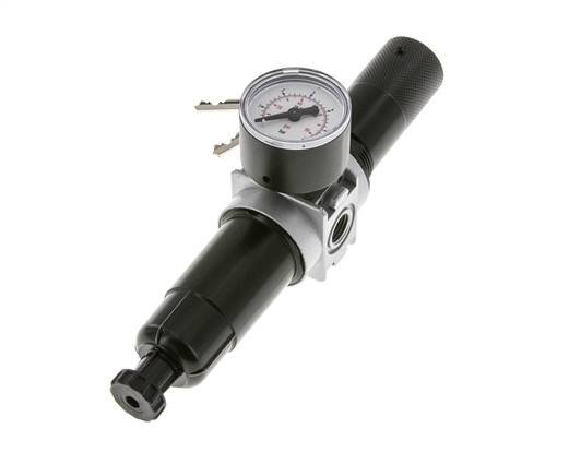 Filtro-regulador G1/4'' 1450l/min 0,1-3,0bar/1-44psi Manómetro de 40 mm Cylinder Lock Multifix 0