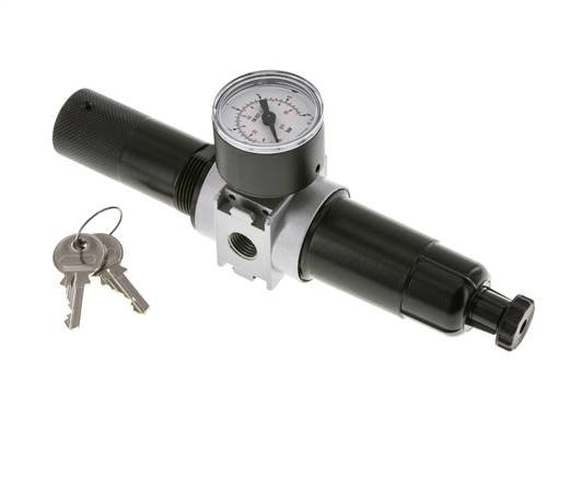 Filtro-regulador G1/4'' 1450l/min 0,1-3,0bar/1-44psi Manómetro de 40 mm Cylinder Lock Multifix 0