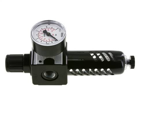 Filtro-regulador G3/8'' 1600l/min 0.2-6.0bar/3-87psi Jaula protectora semiautomática de policarbonato Multifix 1