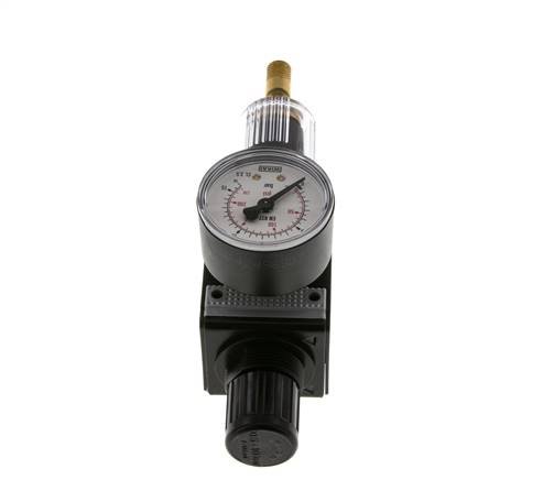 Filtro-regulador G3/8'' 1600l/min 0.5-10.0bar/7-145psi Auto Policarbonato Multifix 1