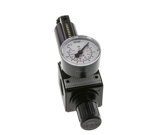Filtro-regulador G3/8'' 1600l/min 0.2-6.0bar/3-87psi Semi-Auto Metal Multifix 1