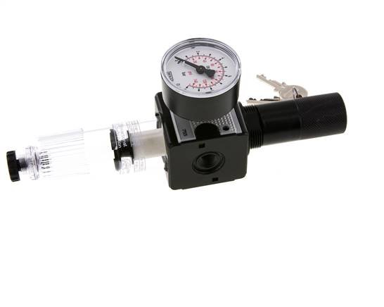 Filtro regulador G1/4'' 1600l/min 0,2-6,0bar/3-87psi Bloqueo de cilindro Multifix 1