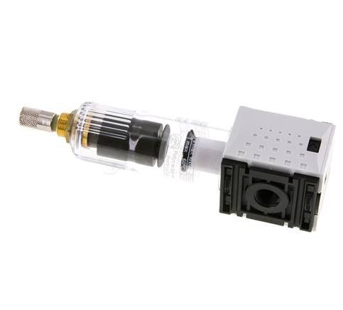 Filtro 5micrones G1/4'' 1000l/min Auto (Cerrado sin presión) Policarbonato Futura 0