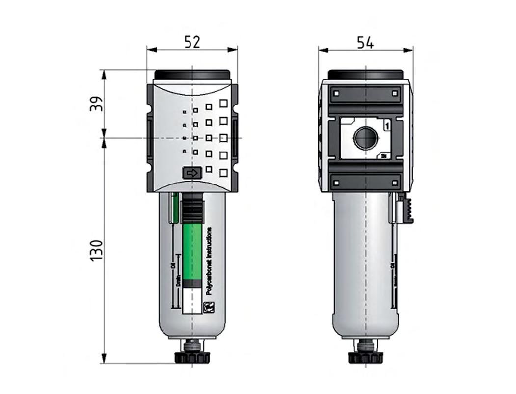 Prefiltro 0.3micrones G1/4'' 300l/min Auto Metal Futura 1