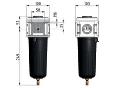 Microfiltro 0.01micrones G3/4'' 2600l/min Auto Metal Multifix 5
