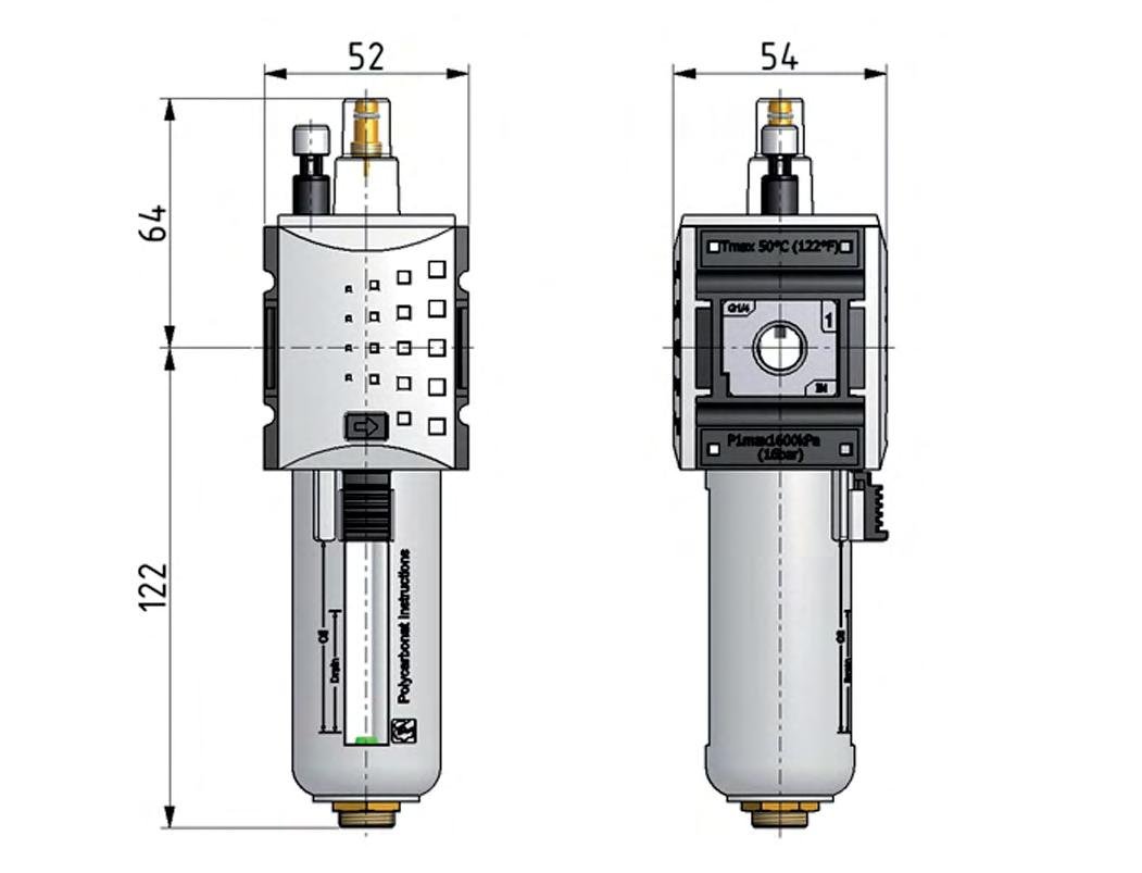 Lubricador G1/4'' Metal Futura 1