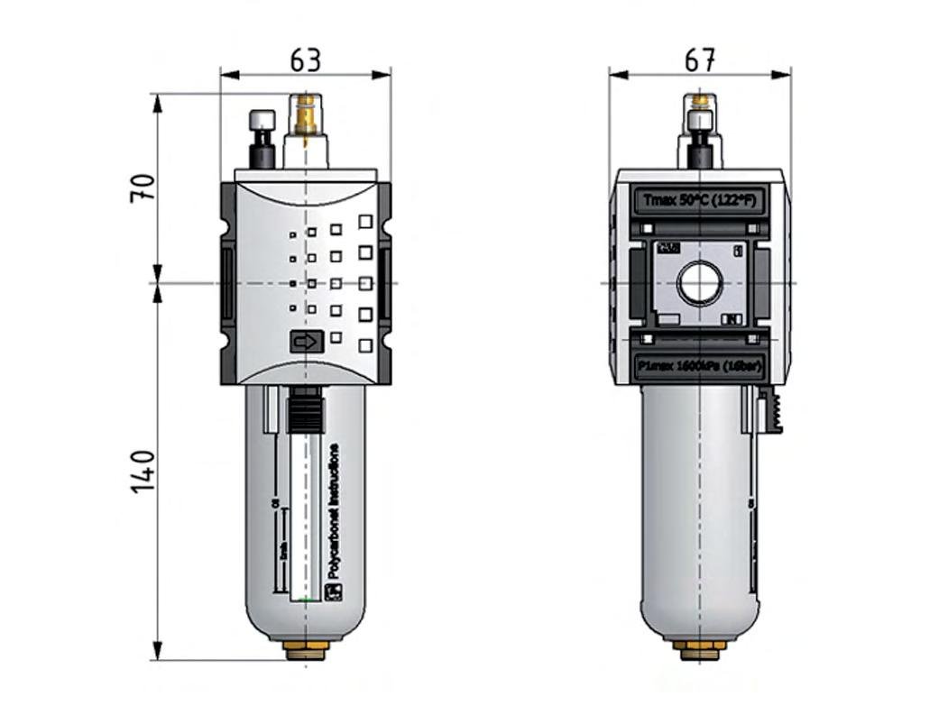 Lubricador G3/8'' Metal Futura 2