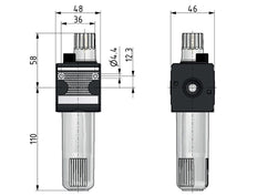 Lubricador G1/4'' Jaula Protectora Policarbonato Multifix 1