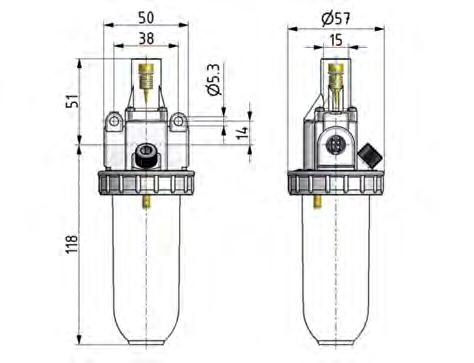 Lubricador G1/4'' Metálico Estándar 1