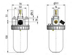 Lubricador G3/8'' Jaula Protectora de Policarbonato Estándar 2