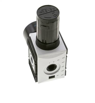 Regulador de presión de precisión para montaje de colector G1/4'' 2000l/min 0.5-8.0bar/7-116psi PA Futura 1