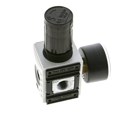 Regulador de Presión de Precisión para Ensamblaje de Colector G1/4''&3/8'' 2500l/min 0.5-10.0bar/7-145psi PA Futura 1