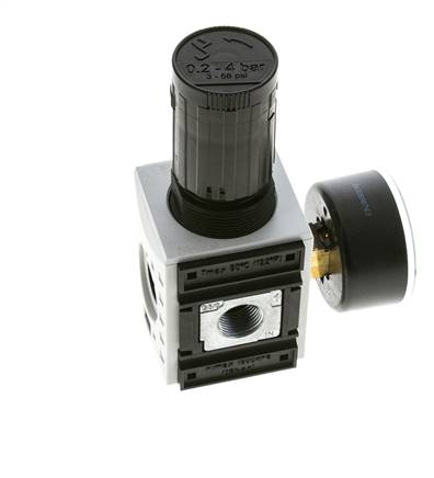 Regulador de presión de precisión para montaje de colector G1/4''&3/8'' 2500l/min 0.2-4.0bar/3-58psi PA Futura 1