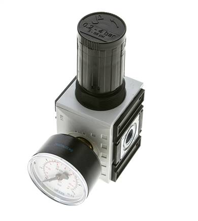 Regulador de presión de precisión para montaje de colector G1/4'' 2000l/min 0.2-4.0bar/3-58psi PA Futura 1