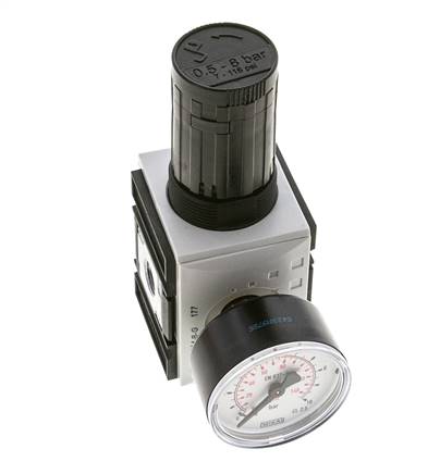 Regulador de presión de precisión para montaje de colector G1/4'' 2000l/min 0.5-8.0bar/7-116psi PA Futura 1