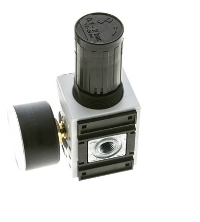 Regulador de presión de precisión para montaje de colector G1/4'' 2000l/min 0.1-2.0bar/1-29psi PA Futura 1