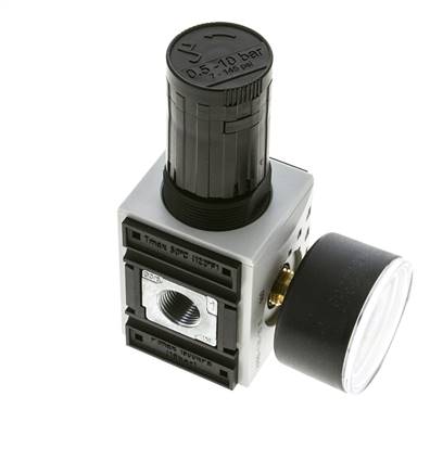 Regulador de Presión de Precisión para Ensamblaje de Colector G1/4''&3/8'' 2500l/min 0.5-10.0bar/7-145psi PA Futura 1