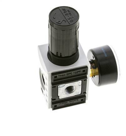Regulador de presión de precisión para montaje de colector G1/4'' 2000l/min 0.5-8.0bar/7-116psi PA Futura 1