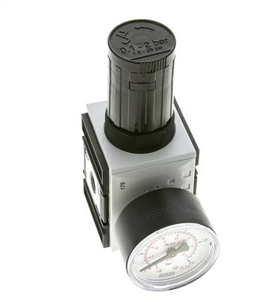 Regulador de presión de precisión para montaje de colector G1/4'' 2000l/min 0.1-2.0bar/1-29psi PA Futura 1