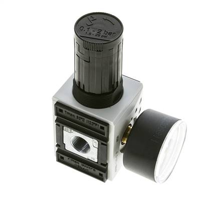 Regulador de Presión de Precisión para Ensamblaje de Colector G1/4''&3/8'' 2500l/min 0.1-2.0bar/1-29psi PA Futura 1