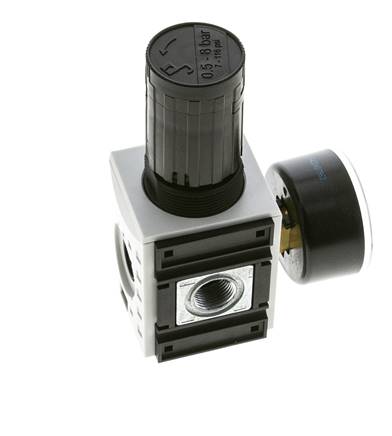 Regulador de presión de precisión para montaje de colector G1/4''&3/8'' 2500l/min 0.5-8.0bar/7-116psi PA Futura 1