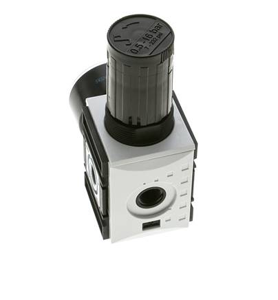 Regulador de presión de precisión para montaje de colector G1/4'' 2000l/min 0.5-16.0bar/7-232psi PA Futura 1