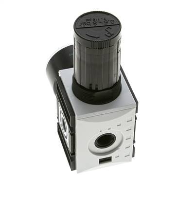 Regulador de presión para ensamblaje de colector G1/4'' 2000l/min 0.5-8.0bar/7-116psi PA Futura 1