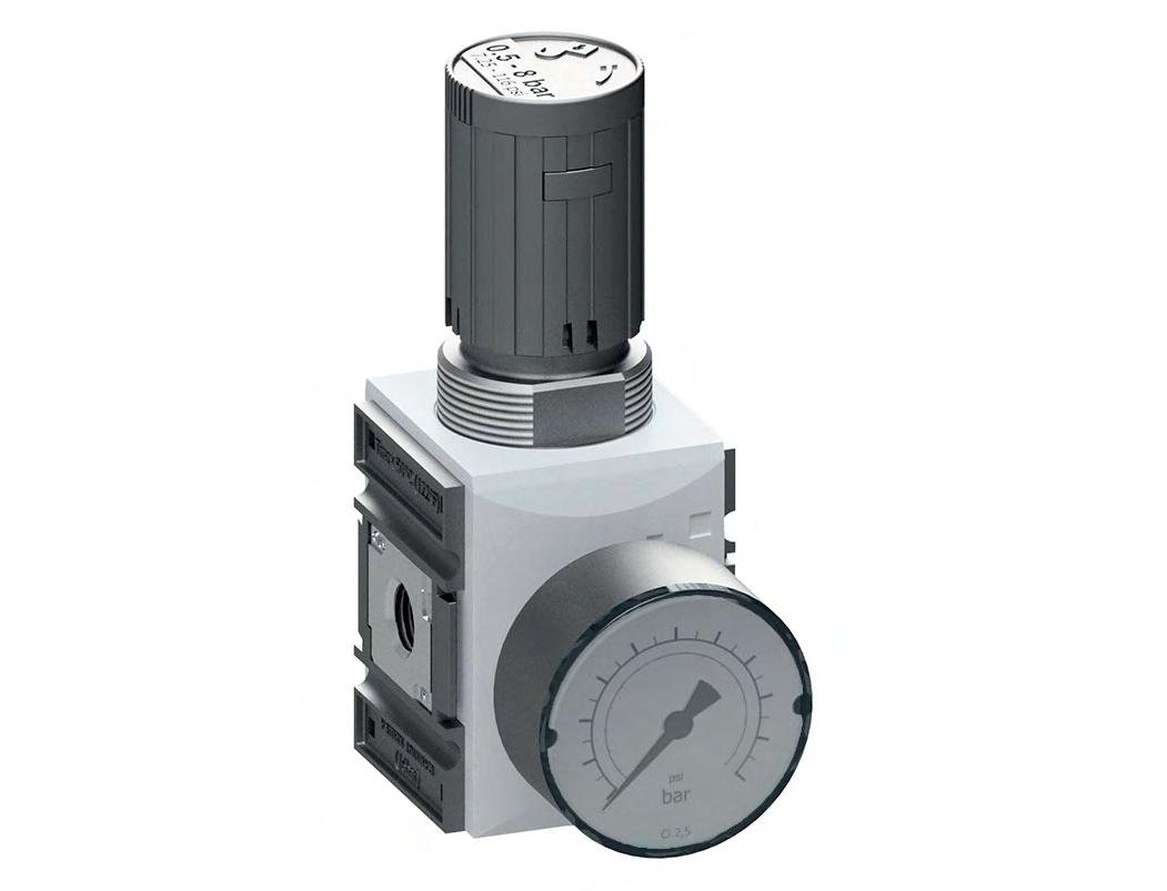 Regulador de presión para ensamblaje de colector G1/4''&3/8'' 2500l/min 0.5-8.0bar/7-116psi PA Futura 1
