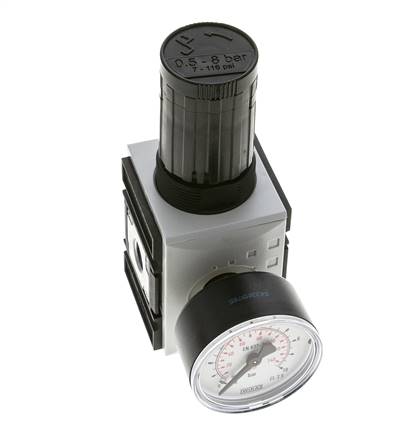 Regulador de presión para ensamblaje de colector G1/4'' 2000l/min 0.5-8.0bar/7-116psi PA Futura 1