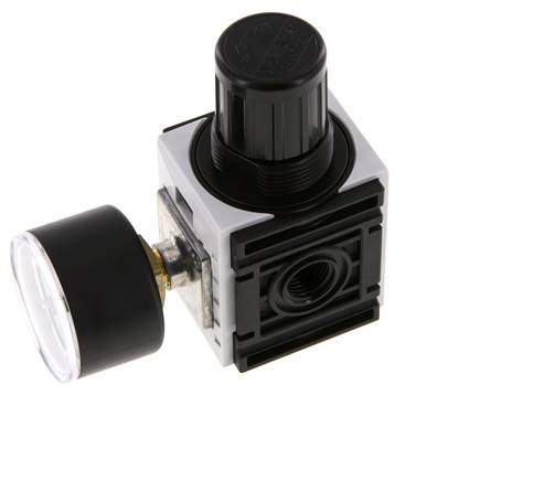 Regulador de presión G1/4'' 1000l/min 0.5-8.0bar/7-116psi PA 40 mm Manómetro Futura 0